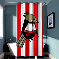 Bird Cute Design Cartoon Drawing Shower Curtain 36  X 72  (stall)  by Celenk