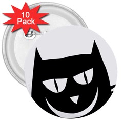 Cat Vector Clipart Figure Animals 3  Buttons (10 Pack) 