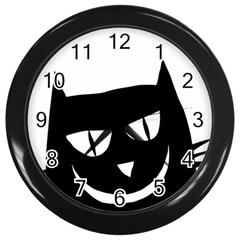 Cat Vector Clipart Figure Animals Wall Clocks (black) by Celenk