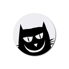 Cat Vector Clipart Figure Animals Rubber Round Coaster (4 Pack)  by Celenk