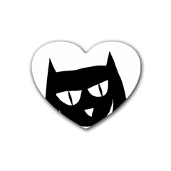 Cat Vector Clipart Figure Animals Rubber Coaster (heart)  by Celenk