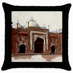 Agra Taj Mahal India Palace Throw Pillow Case (black) by Celenk