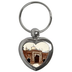 Agra Taj Mahal India Palace Key Chains (heart)  by Celenk