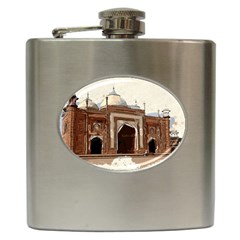 Agra Taj Mahal India Palace Hip Flask (6 Oz) by Celenk