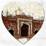 Agra Taj Mahal India Palace Jigsaw Puzzle (Heart) Front