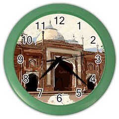 Agra Taj Mahal India Palace Color Wall Clocks