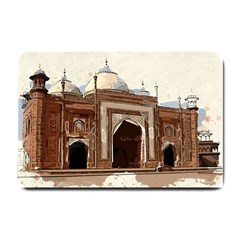 Agra Taj Mahal India Palace Small Doormat  by Celenk