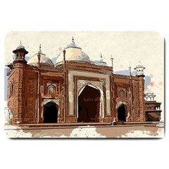 Agra Taj Mahal India Palace Large Doormat  by Celenk