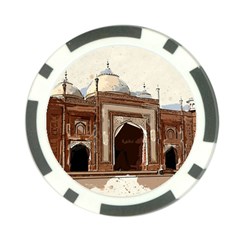 Agra Taj Mahal India Palace Poker Chip Card Guard by Celenk