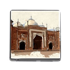 Agra Taj Mahal India Palace Memory Card Reader (square) by Celenk