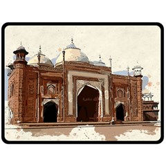 Agra Taj Mahal India Palace Fleece Blanket (large)  by Celenk