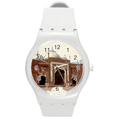 Agra Taj Mahal India Palace Round Plastic Sport Watch (m) by Celenk