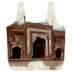 Agra Taj Mahal India Palace Full Print Recycle Bags (l)  by Celenk