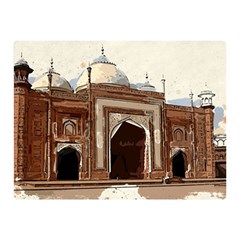 Agra Taj Mahal India Palace Double Sided Flano Blanket (mini)  by Celenk