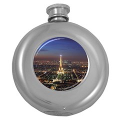 Paris At Night Round Hip Flask (5 Oz)