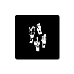 Kiss Band Logo Square Magnet by Celenk