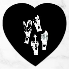 Kiss Band Logo Jigsaw Puzzle (heart) by Celenk