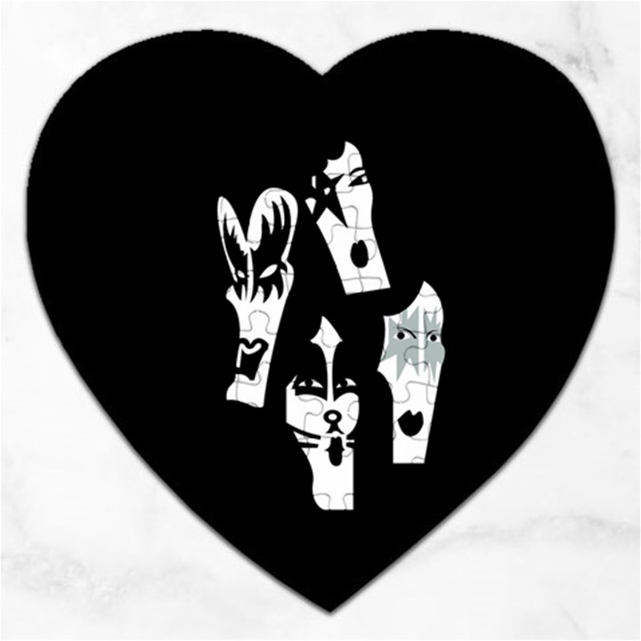 Kiss Band Logo Jigsaw Puzzle (Heart)