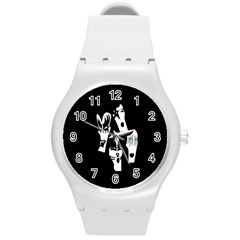 Kiss Band Logo Round Plastic Sport Watch (m) by Celenk