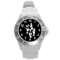 Kiss Band Logo Round Plastic Sport Watch (l) by Celenk