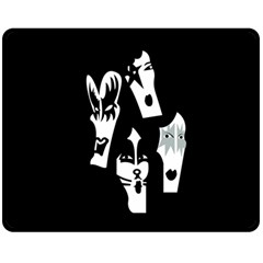 Kiss Band Logo Double Sided Fleece Blanket (medium) 