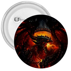 Dragon Legend Art Fire Digital Fantasy 3  Buttons by Celenk