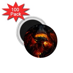 Dragon Legend Art Fire Digital Fantasy 1 75  Magnets (100 Pack)  by Celenk