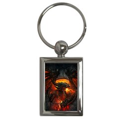 Dragon Legend Art Fire Digital Fantasy Key Chains (rectangle)  by Celenk