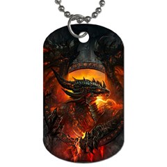 Dragon Legend Art Fire Digital Fantasy Dog Tag (one Side) by Celenk