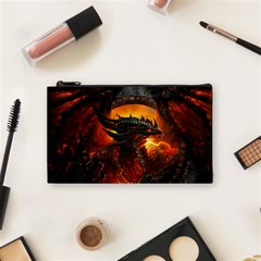 Dragon Legend Art Fire Digital Fantasy Cosmetic Bag (small)  by Celenk