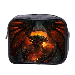 Dragon Legend Art Fire Digital Fantasy Mini Toiletries Bag 2-side by Celenk