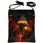 Dragon Legend Art Fire Digital Fantasy Shoulder Sling Bags Front