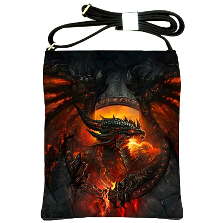 Dragon Legend Art Fire Digital Fantasy Shoulder Sling Bags