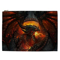 Dragon Legend Art Fire Digital Fantasy Cosmetic Bag (xxl)  by Celenk