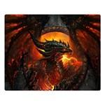 Dragon Legend Art Fire Digital Fantasy Double Sided Flano Blanket (Large)  80 x60  Blanket Front