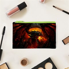 Dragon Legend Art Fire Digital Fantasy Cosmetic Bag (xs) by Celenk