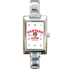 Harvard Alumni Just Kidding Rectangle Italian Charm Watch by Celenk