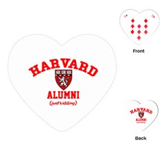 Harvard Alumni Just Kidding Playing Cards (heart)  by Celenk