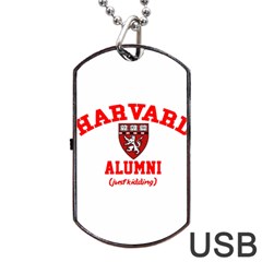 Harvard Alumni Just Kidding Dog Tag Usb Flash (one Side) by Celenk