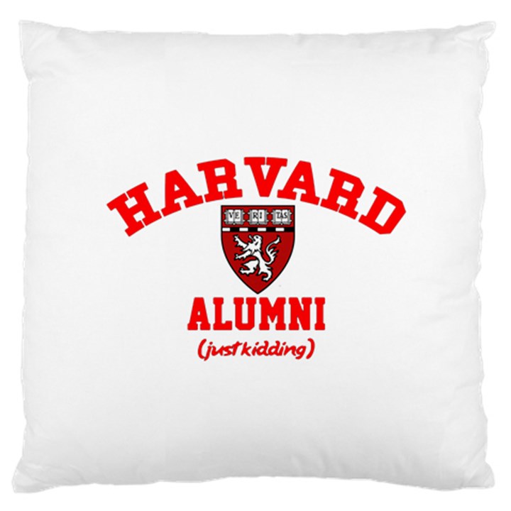 Harvard Alumni Just Kidding Large Flano Cushion Case (One Side)