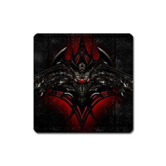 Black Dragon Grunge Square Magnet by Celenk