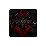 Black Dragon Grunge Square Magnet Front