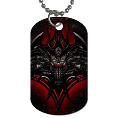 Black Dragon Grunge Dog Tag (one Side) by Celenk