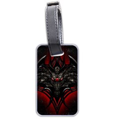 Black Dragon Grunge Luggage Tags (two Sides) by Celenk