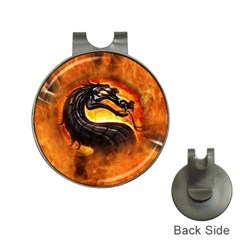 Dragon And Fire Hat Clips With Golf Markers by Celenk