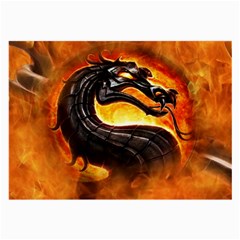 Dragon And Fire Large Glasses Cloth (2-side) by Celenk