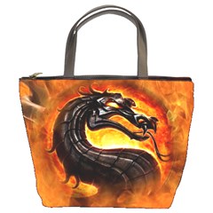 Dragon And Fire Bucket Bags by Celenk