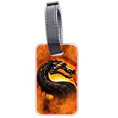 Dragon And Fire Luggage Tags (two Sides) by Celenk