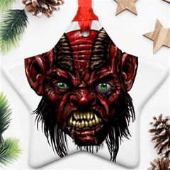 Krampus Devil Face Ornament (star) by Celenk