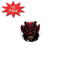 Krampus Devil Face 1  Mini Magnet (10 Pack) 